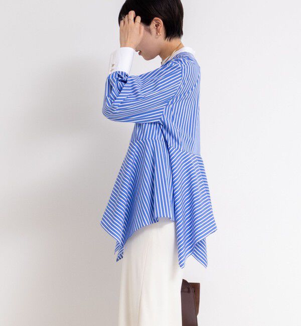 NOLLEY'S sophi「ウォッシャブルハンカチーフヘムシャツ」|シャツ・ブラウス|