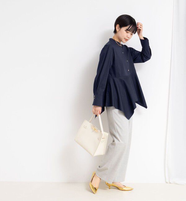 NOLLEY'S sophi「ウォッシャブルハンカチーフヘムシャツ」|シャツ・ブラウス|