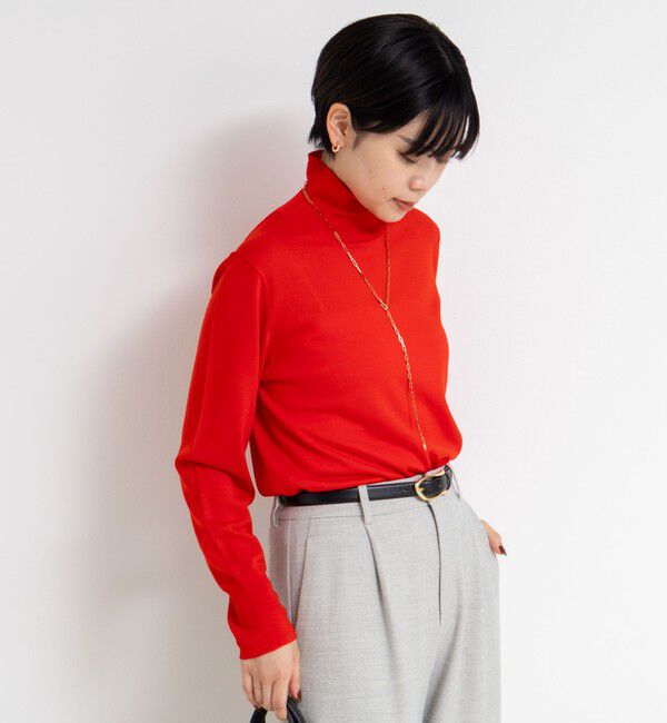 NOLLEY'S sophi「《手洗い可能》18Gウール100%ハイネックプルオーバー」|ニット・セーター|