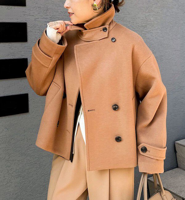 NOLLEY'S「ウールカシミヤダブルブレストコート」|ピーコート|