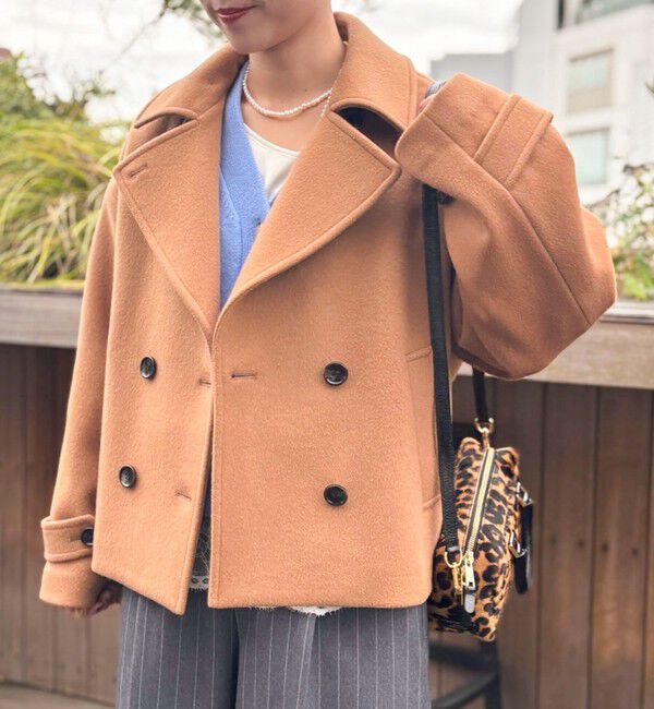 NOLLEY'S「ウールカシミヤダブルブレストコート」|ピーコート|