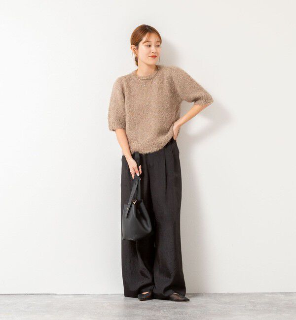 NOLLEY'S「モヘアスパンコール半袖ニット」|ニット・セーター|