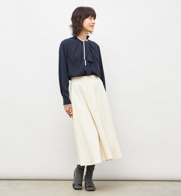 NOLLEY'S「ウォッシャブルストレッチジョーゼットボウタイ風ブラウス」|シャツ・ブラウス|