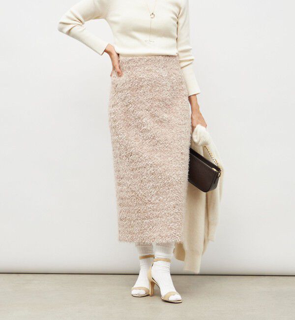 NOLLEY'S sophi「《セットアップ対応》ウォッシャブルフェザーチュールタイトスカート」|タイト|