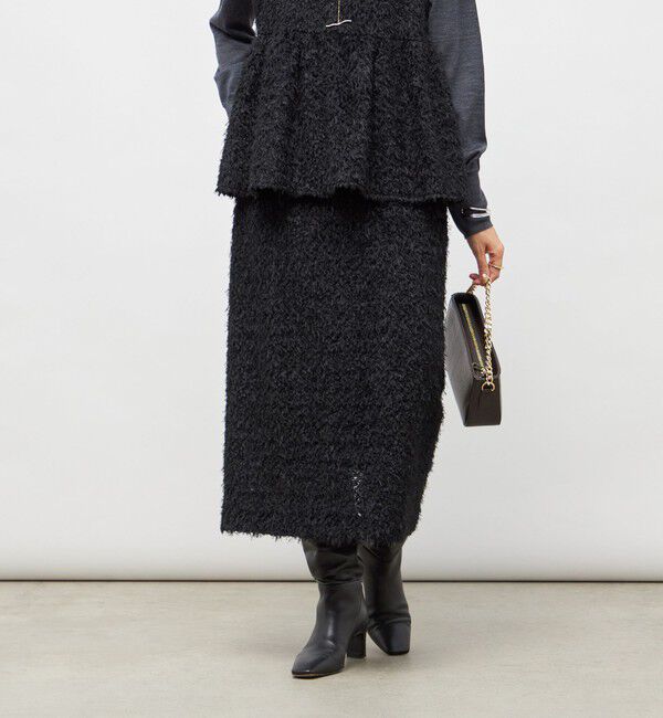 NOLLEY'S sophi「《セットアップ対応》ウォッシャブルフェザーチュールタイトスカート」|タイト|