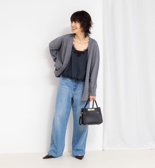 NOLLEY'S sophi「ウォッシャブルレーストリミングサテンキャミブラウス」|キャミソール|