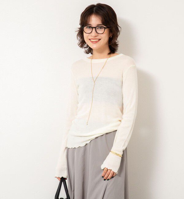 NOLLEY'S「MY STANDARD ウォッシャブルリブクルーネックロンT」|Tシャツ・カットソー|