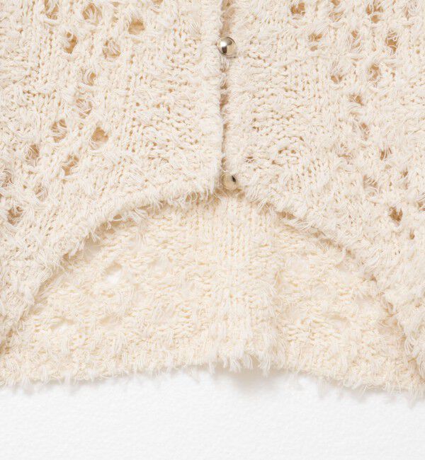 NOLLEY'S「《手洗い可能》カットフェザーヤーン透かし柄2WAYカーディガン」|カーディガン|