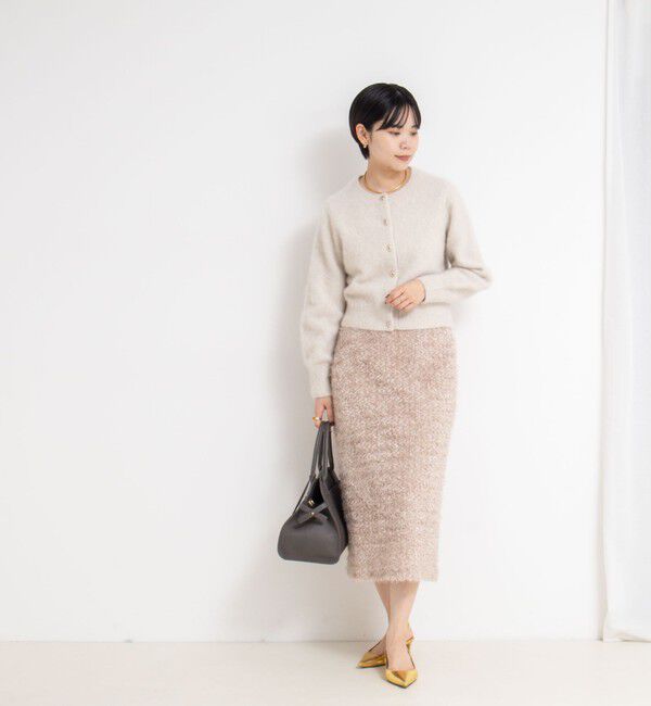 NOLLEY'S sophi「ヘアリーメタル釦クルーネックカーディガン」|カーディガン|