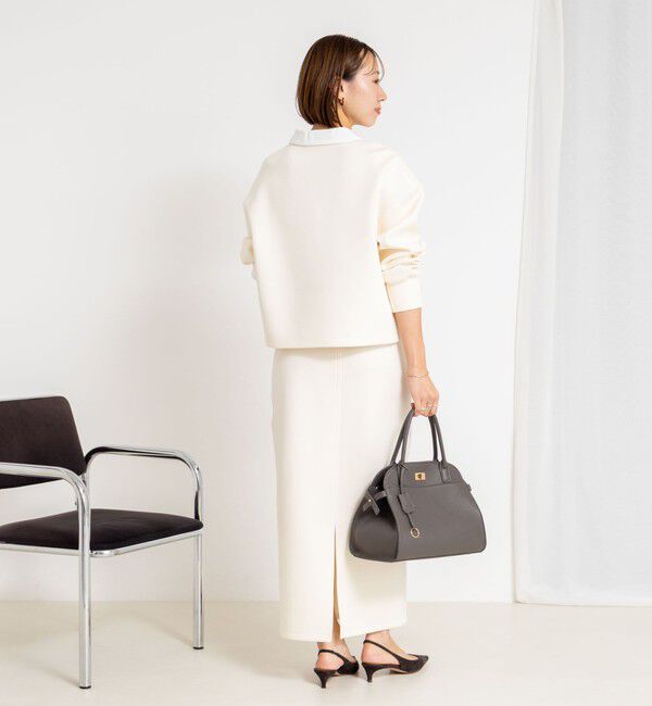 NOLLEY'S sophi「《セットアップ対応》ウォッシャブルポロ衿ダンボールカットソープルオーバー」|Tシャツ・カットソー|