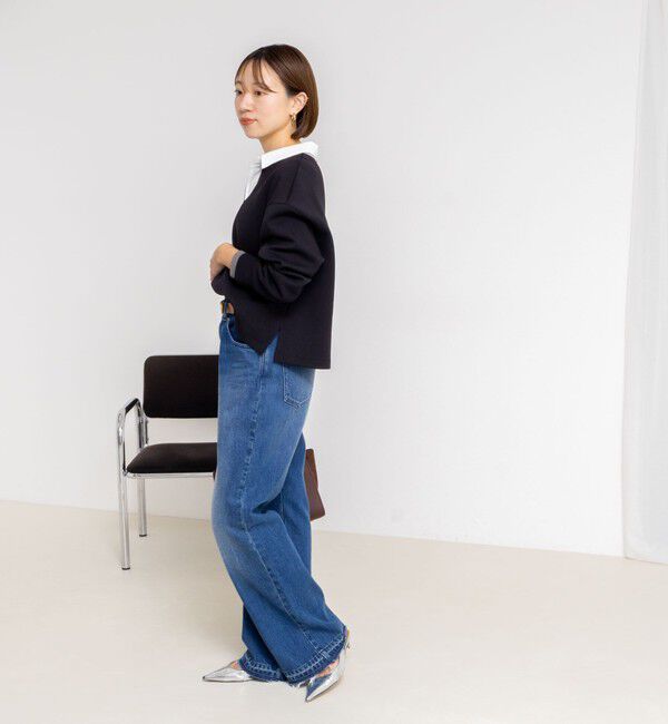 NOLLEY'S sophi「《セットアップ対応》ウォッシャブルポロ衿ダンボールカットソープルオーバー」|Tシャツ・カットソー|