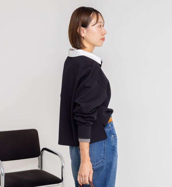 NOLLEY'S sophi「《セットアップ対応》ウォッシャブルポロ衿ダンボールカットソープルオーバー」|Tシャツ・カットソー|