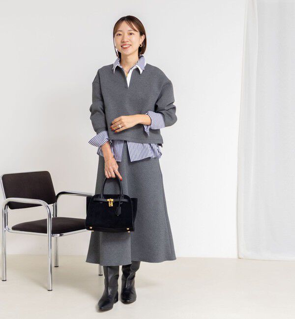 NOLLEY'S sophi「《セットアップ対応》ウォッシャブルポロ衿ダンボールカットソープルオーバー」|Tシャツ・カットソー|