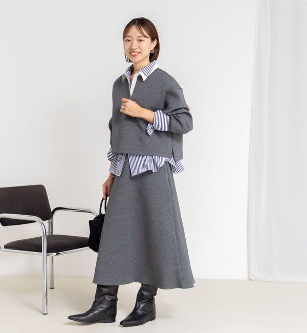 NOLLEY'S sophi「《セットアップ対応》ウォッシャブルポロ衿ダンボールカットソープルオーバー」|Tシャツ・カットソー|