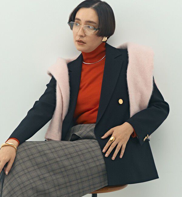 NOLLEY'S「ウォッシャブルウール調ダブルジャケット」|テーラードジャケット|