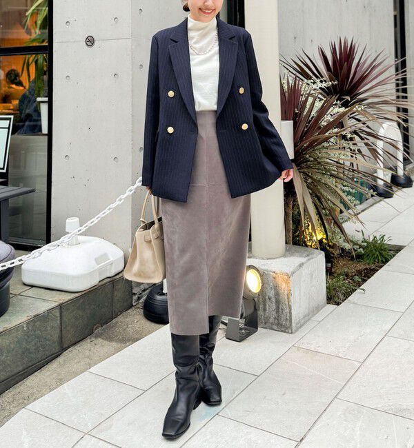 NOLLEY'S「ウォッシャブルウール調ダブルジャケット」|テーラードジャケット|