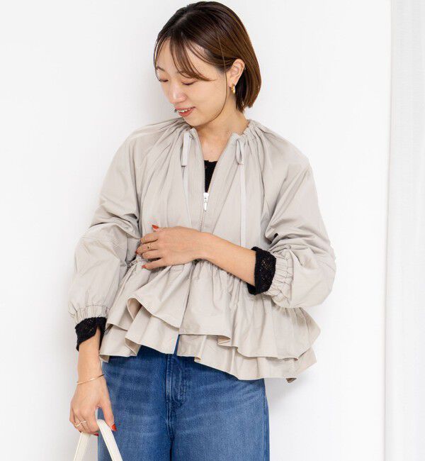 NOLLEY'S「【MARILYN MOON/マリリーンムーン】スパイラルタフタラッフルブルゾン」|ブルゾン・スタジャン|