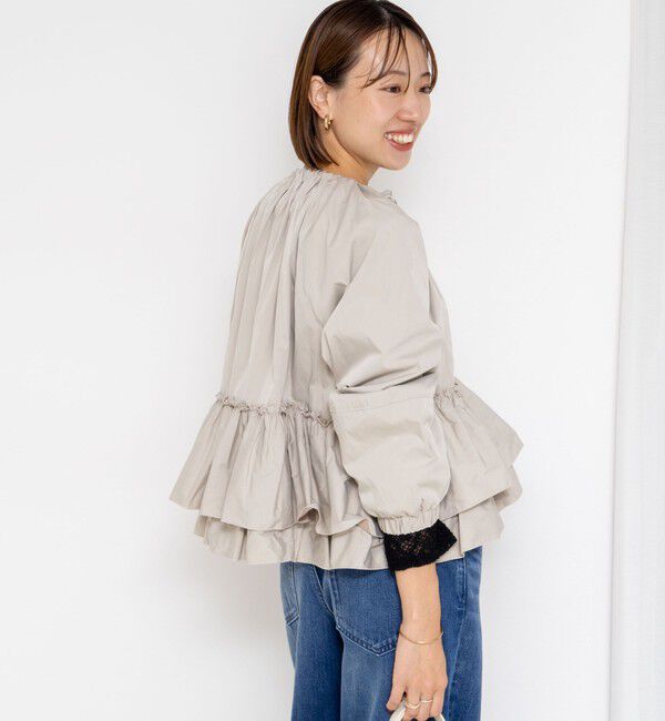 NOLLEY'S「【MARILYN MOON/マリリーンムーン】スパイラルタフタラッフルブルゾン」|ブルゾン・スタジャン|