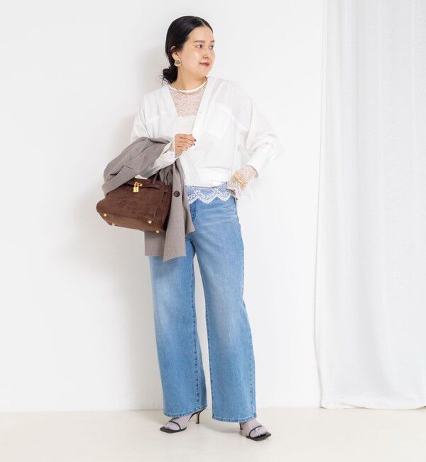 NOLLEY'S sophi「ウォッシャブルタイプライターVネック2WAYシャツ」|シャツ・ブラウス|