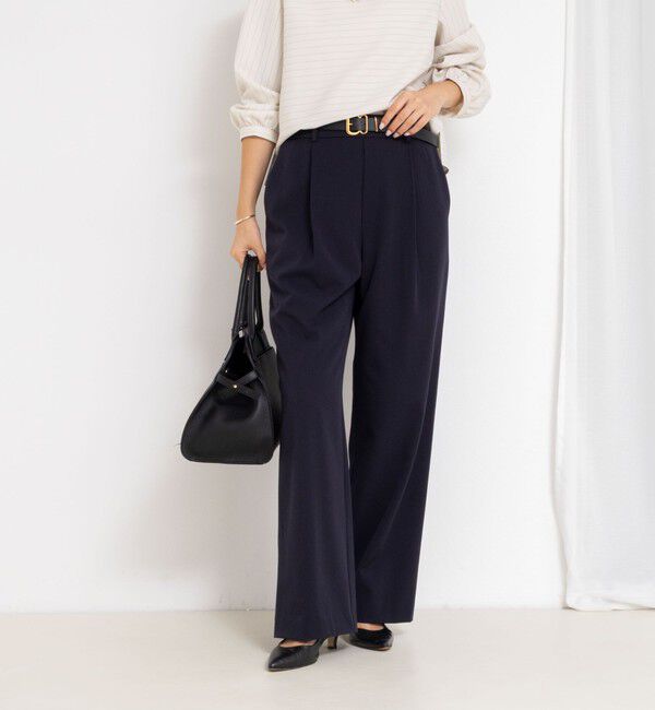 NOLLEY'S「ウォッシャブル裏起毛イージーワイドパンツ」|その他|