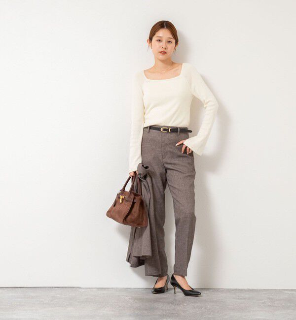 NOLLEY'S sophi「《セットアップ対応》ウォッシャブルウール調テーパードパンツ」|その他|