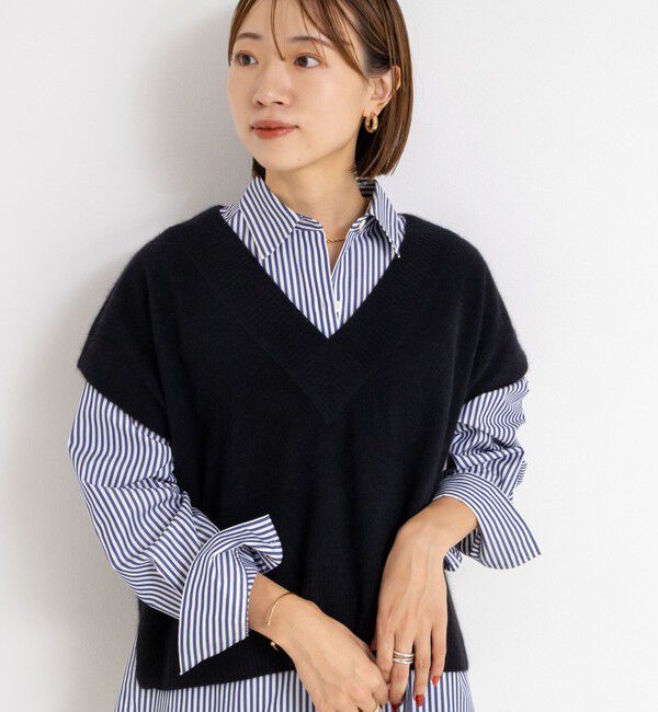 NOLLEY'S「ウォッシャブルヘアリーＶネックベスト」|ベスト・ジレ|