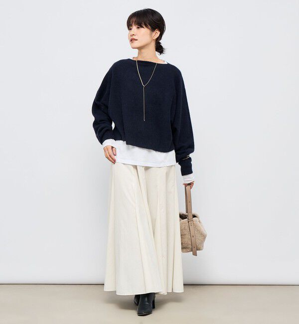 NOLLEY'S「《手洗い可能》ウォッシャブルヘアリーショート丈プルオーバー」|ニット・セーター|