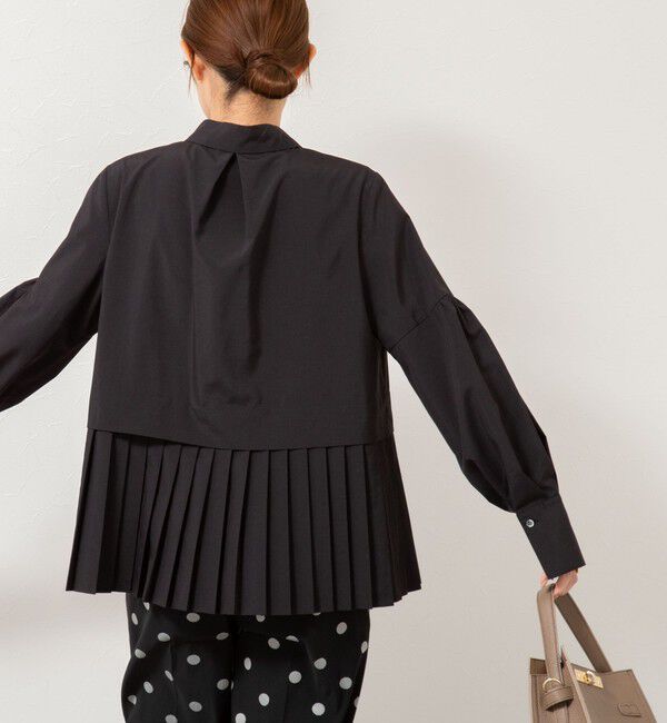 NOLLEY'S「ウォッシャブル切替プリーツブラウス」|シャツ・ブラウス|