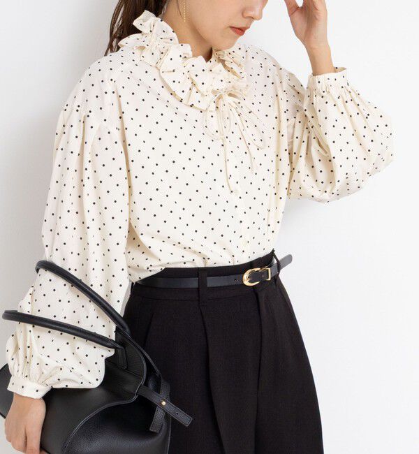 NOLLEY'S「ウォッシャブル襟フリルブラウス」|シャツ・ブラウス|