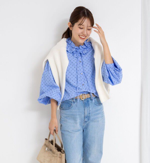 NOLLEY'S「ウォッシャブル襟フリルブラウス」|シャツ・ブラウス|