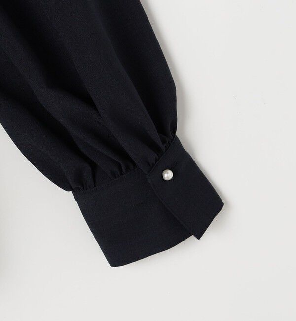 NOLLEY'S「《セットアップ対応》ウォッシャブル衿プリーツペプラムブラウス」|シャツ・ブラウス|