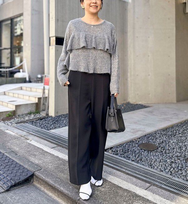 NOLLEY'S「2WAYラメモヘヤラッフルプルオーバー」|ニット・セーター|