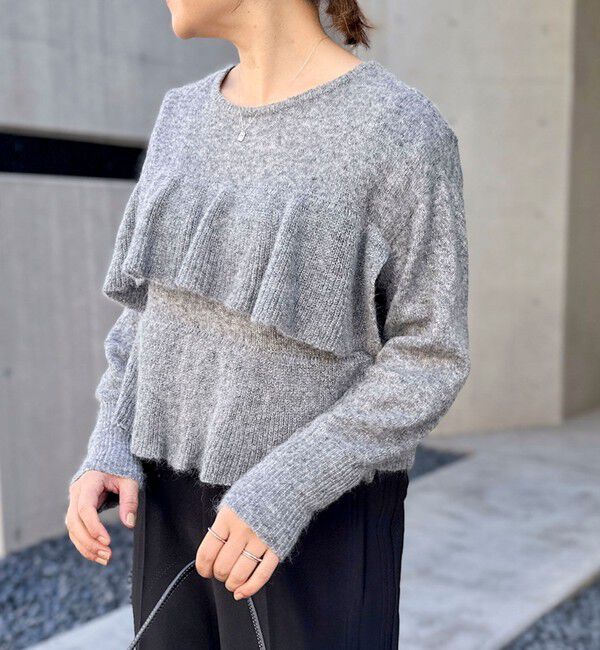 NOLLEY'S「2WAYラメモヘヤラッフルプルオーバー」|ニット・セーター|
