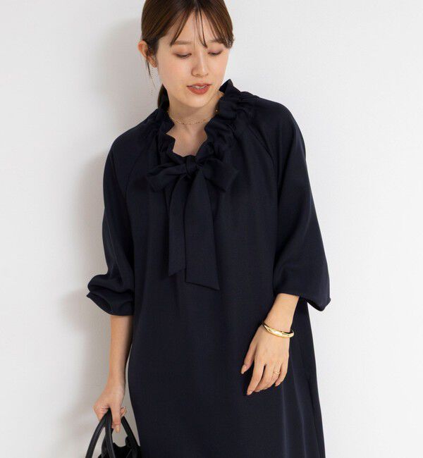 NOLLEY'S「ウォッシャブル2WAYリボンギャザーワンピース」|ワンピース|