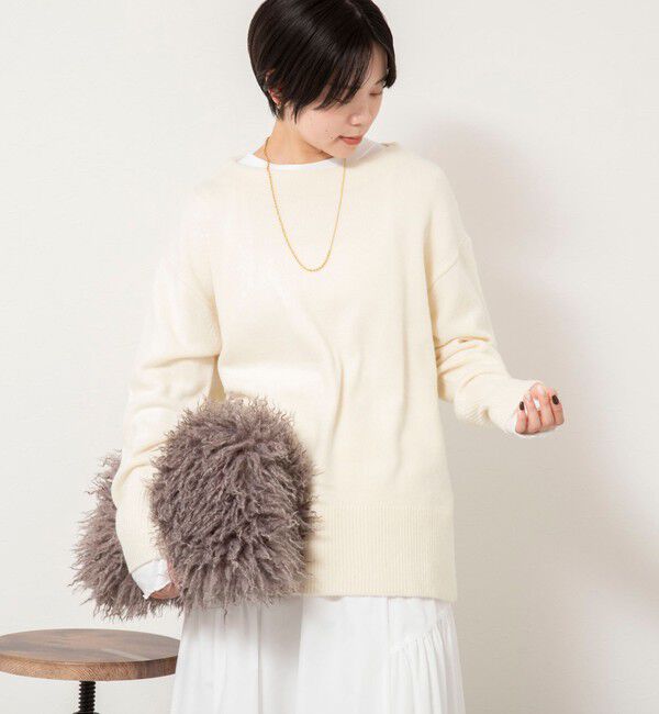 NOLLEY'S「ウールナイロンロング丈プルオーバー」|ニット・セーター|