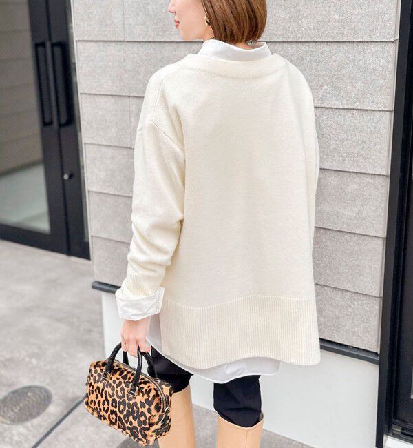 NOLLEY'S「ウールナイロンロング丈プルオーバー」|ニット・セーター|