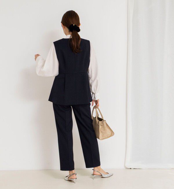 NOLLEY'S「《セットアップ対応》ウォッシャブルサージストレッチジレ」|ベスト・ジレ|