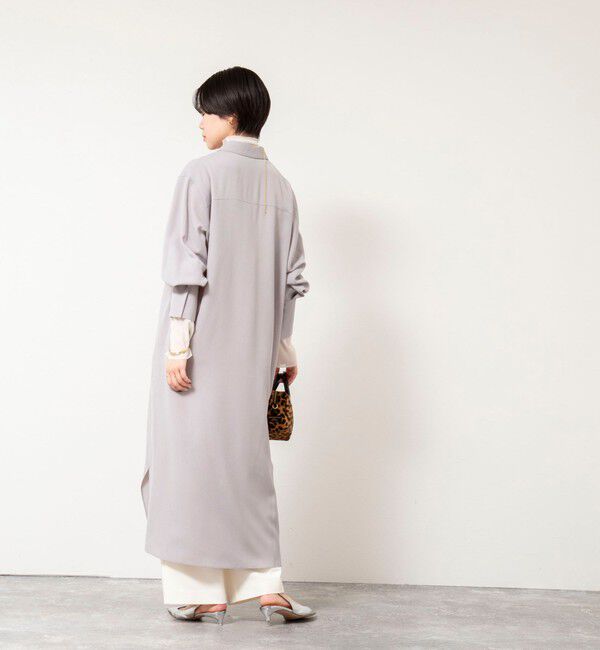 NOLLEY'S sophi「ウォッシャブルツイルロングシャツワンピース」|ワンピース|