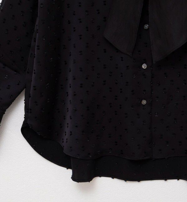 NOLLEY'S sophi「ウォッシャブルサテンドビーボウタイブラウス」|シャツ・ブラウス|