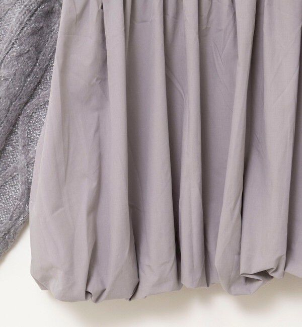 NOLLEY'S「ケーブルニット&times;ファブリックハイブリットトップス」|ニット・セーター|