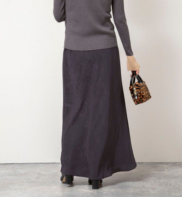 NOLLEY'S sophi「ウォッシャブルスエードサテンナロースカート」|タイト|