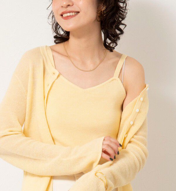 NOLLEY'S sophi「《手洗い可能》モヘヤ混片畦ビスチェ」|ニット・セーター|クリーム