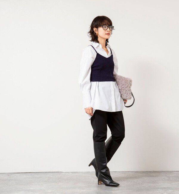 NOLLEY'S sophi「《手洗い可能》モヘヤ混片畦ビスチェ」|ニット・セーター|