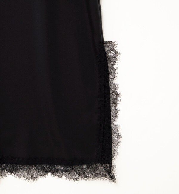 NOLLEY'S sophi「ウォッシャブルトリミングレースサテンキャミワンピース」|ワンピース|