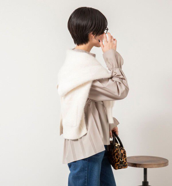 NOLLEY'S sophi「ウォッシャブルドレープポプリンバックプリーツシャツ」|シャツ・ブラウス|