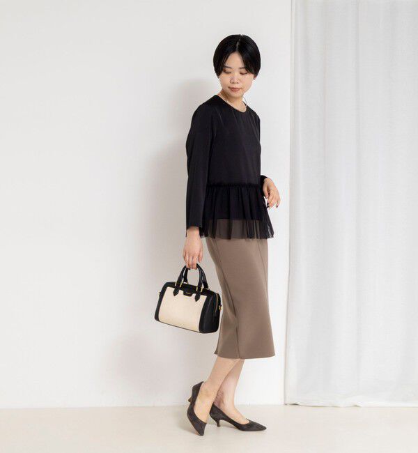 NOLLEY'S「ウォッシャブルオトナサテンペプラムブラウス」|シャツ・ブラウス|