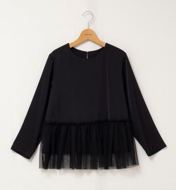 NOLLEY'S「ウォッシャブルオトナサテンペプラムブラウス」|シャツ・ブラウス|