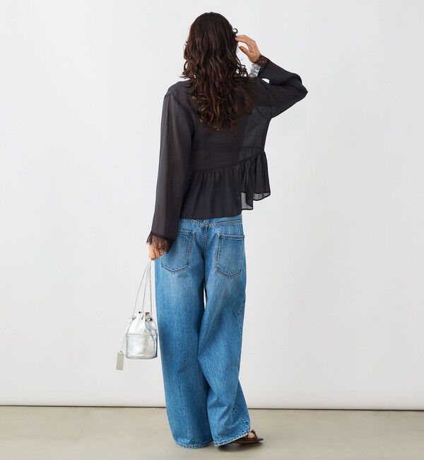 NOLLEY'S sophi「ウォッシャブルレーストリミングオーガンジーブラウス」|シャツ・ブラウス|