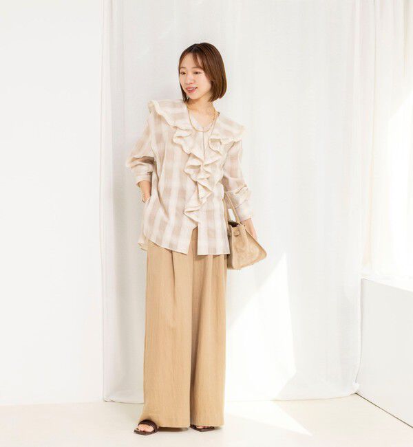 NOLLEY'S「ウォッシャブルラッフルカラーブラウス」|シャツ・ブラウス|