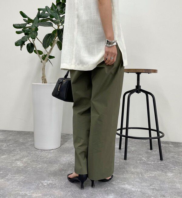fredy emue「綿ナイロンストレッチセミワイドパンツ」|チノ|